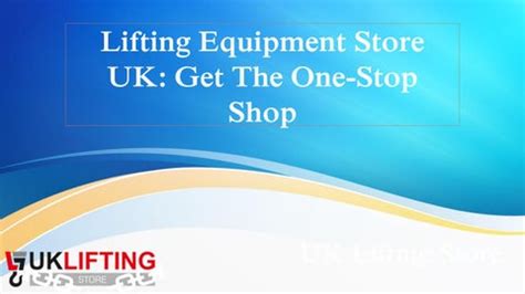 lifting equipment store uk.